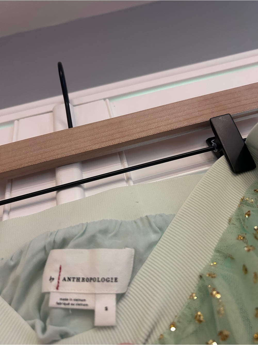 Anthropologie Sydney Shimmer Tulle Midi Skirt Mint Green Size Small - Picture 4 of 6